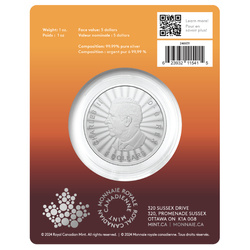 Canada: The Majestic Polar Bear 1 oncia d'argento 2024 (in cartoncino)