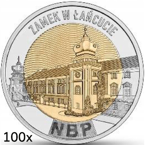 Scopri la Polonia - Castello di Łańcut 5 zł 2024 Sacchetto della zecca (100 pezzi)