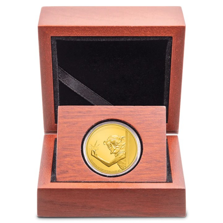 Niue: Harry Potter Classic – Dobby, domácí skřítek 1/4 unce zlata 2021 Proof