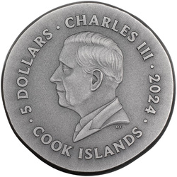 Cook Islands: Gryphon 1 oz Silver 2024 Antiqued Coin