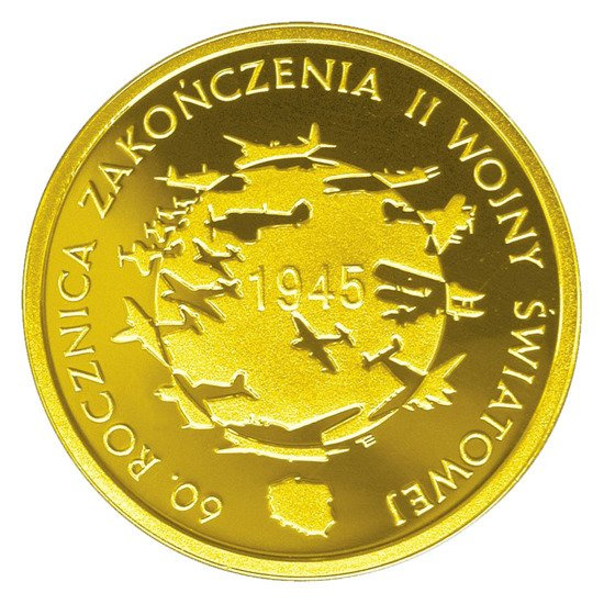 60. výročí konce druhé světové války 200 zł 2005 Proof