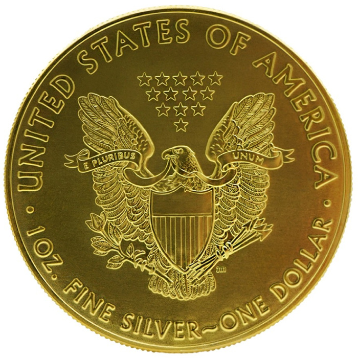 American Eagle moneda de plata de 1 onza coloreada Años variados
