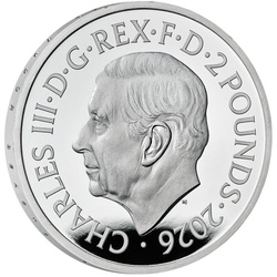 The Royal Tudor Beasts: León de la Reina 1 oz Plata 2026 Proof