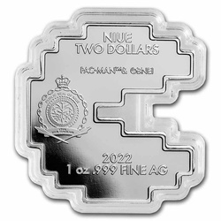 Niue: PAC-MAN coloreado 1 oz Plata 2022 Proof Shaped Coin