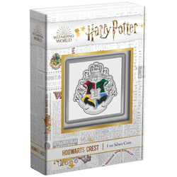 Niue: Harry Potter - Hogwarts Crest coloured 1 oz Silber 2021 Proof