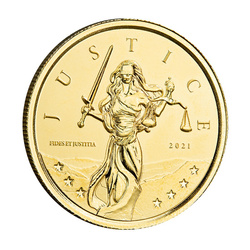 Gibraltar: Lady Justice 1 oz Oro 2021