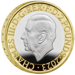 Ada Lovelace £2 placcata in oro argento 2023 Proof