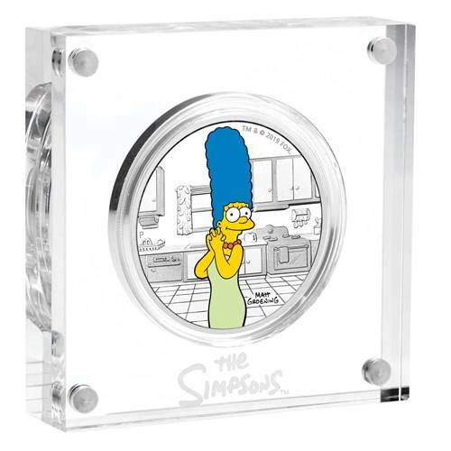 Tuvalu: Los Simpson - Marge coloreado 1 oz Plata 2019 Prueba