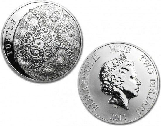 Niue Tortuga 1 oz Plata 2015