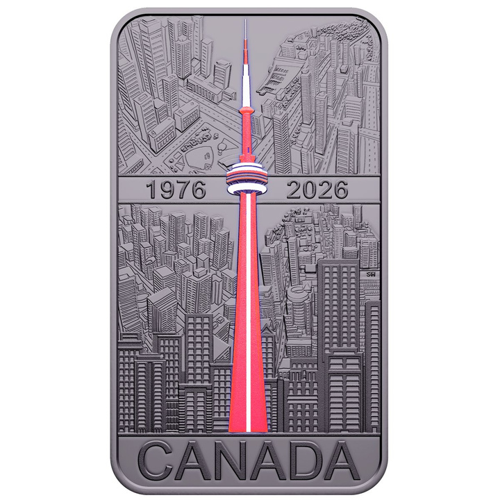 Stříbrná slitko-mince Kanada: CN Tower 50th Anniversary $20 stříbro 2026 Proof