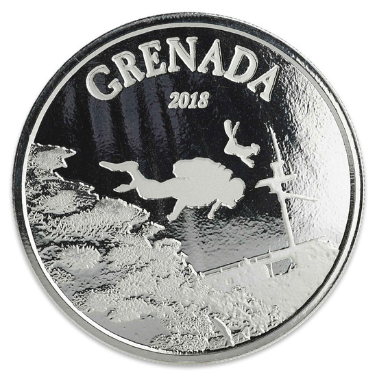 Granada: Paraíso del buceo 1 oz Plata 2018