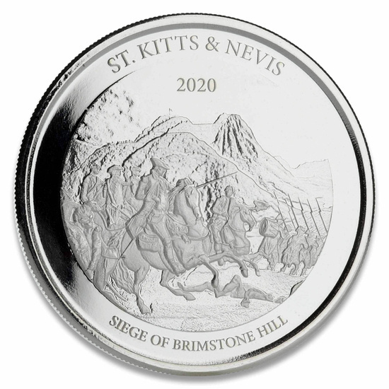 San Cristóbal y Nieves: Siege of Brimstone Hill 1 oz Plata 2020