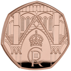 The Coronation of His Majesty King Charles III 50p Złoto 2023 Proof 