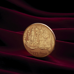 Diwali 1 oz Silver 2023 Gilded Medallion