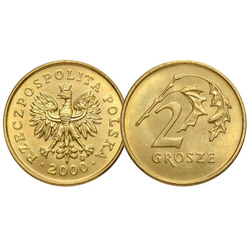 Narodowy Bank Polski: 2 grosze Rolka Bankowa (50 sztuk) - Różne Roczniki