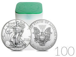 American Eagle 1 ounce Silver 2019 PAQUETE DE 100 PAQUETES