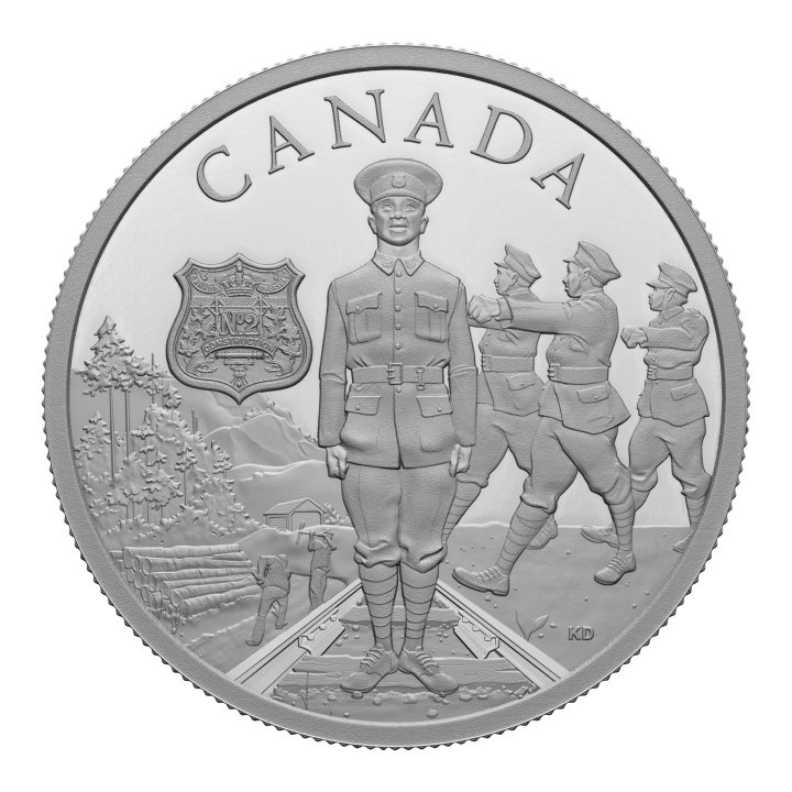 Canada: Commemorating Black History - No. 2 Construction Battalion $20 Argento 2023 Proof