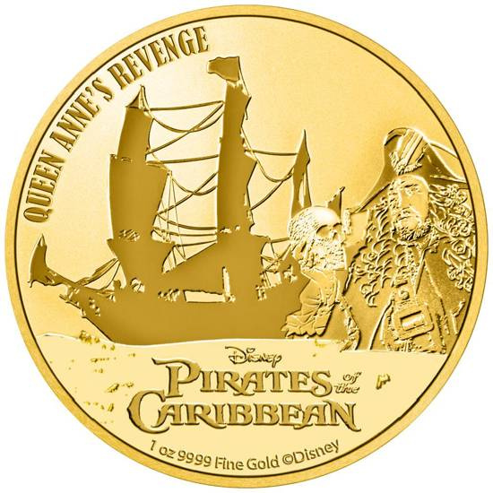Niue: Disney Piratas del Caribe - La Venganza de la Reina Ana 1 oz Oro 2022
