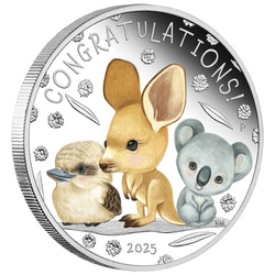Naissance colorée 1/2 once d'argent 2025 Proof