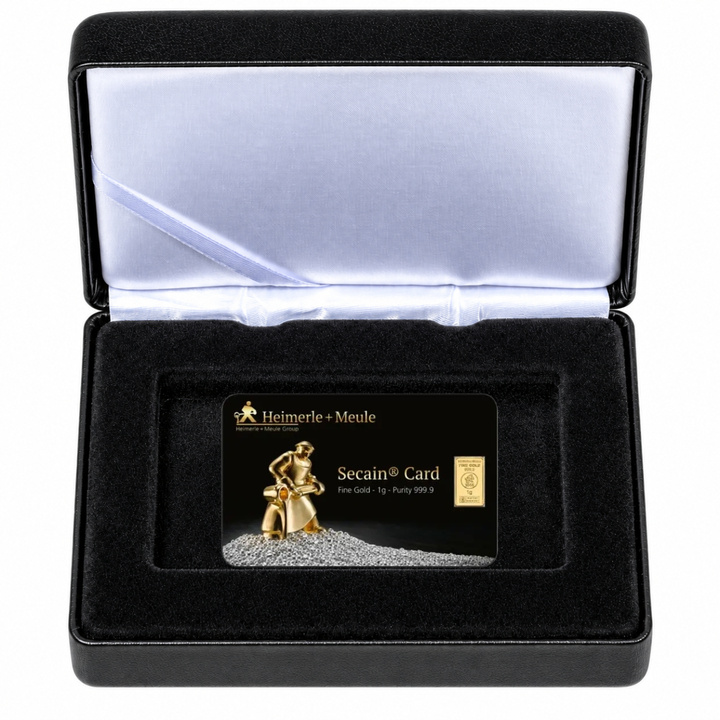 Lingot d’or de 1 g Heimerle Meule en écrin – coffret cadeau
