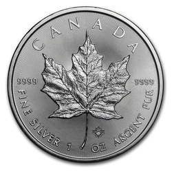 Feuille d'érable canadienne - 1 once d'argent différentes années