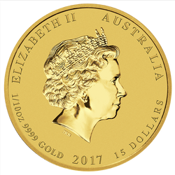 Lunar II: Año del Gallo 1/10 onza Oro 2017