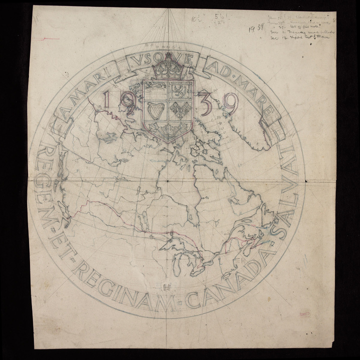 Canadá: Emanuel Hahn's Original Sketch – Royal Visit moneda de plata de $50 2025 Antiqued Coin