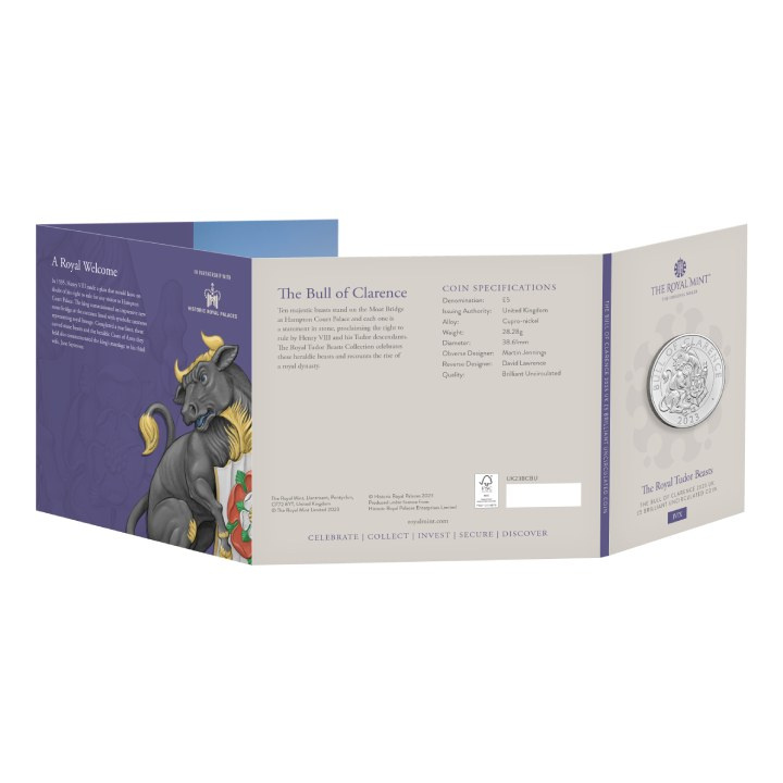 The Royal Tudor Beasts: El Toro de Clarence 2023 Plata Proof