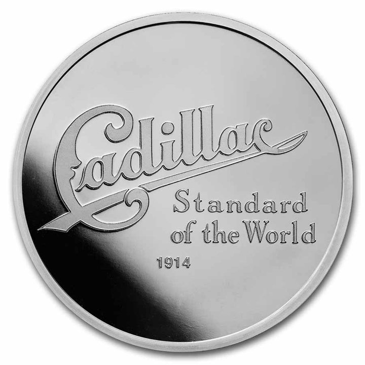 Cadillac "Standard Of The World" Logo (1914) 1 oz Silber Slab