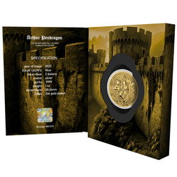 Niue: Camelot - Artù Pendragon placcato in oro 1 oncia d'argento 2023