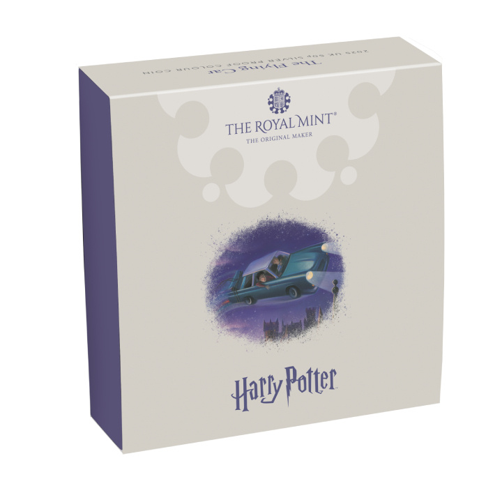 Harry Potter: The Flying Car coloured 50p Silver 2025 Proof