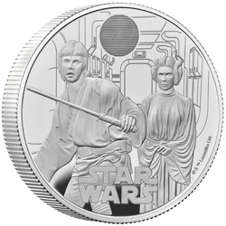 Star Wars Luke Skywalker și Prințesa Leia 2 oz Argint 2023 Proof