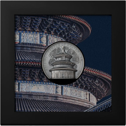 Cookovy ostrovy: Peking – Chrám nebes 2 unce stříbra 2023 Ultra High Relief Antiqued Coin
