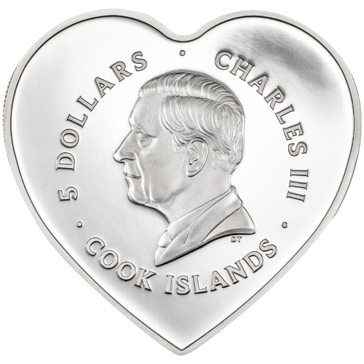 Cook Islands: Brilliant Love - Infinity coloured $5 Silber 2025 Proof Coin