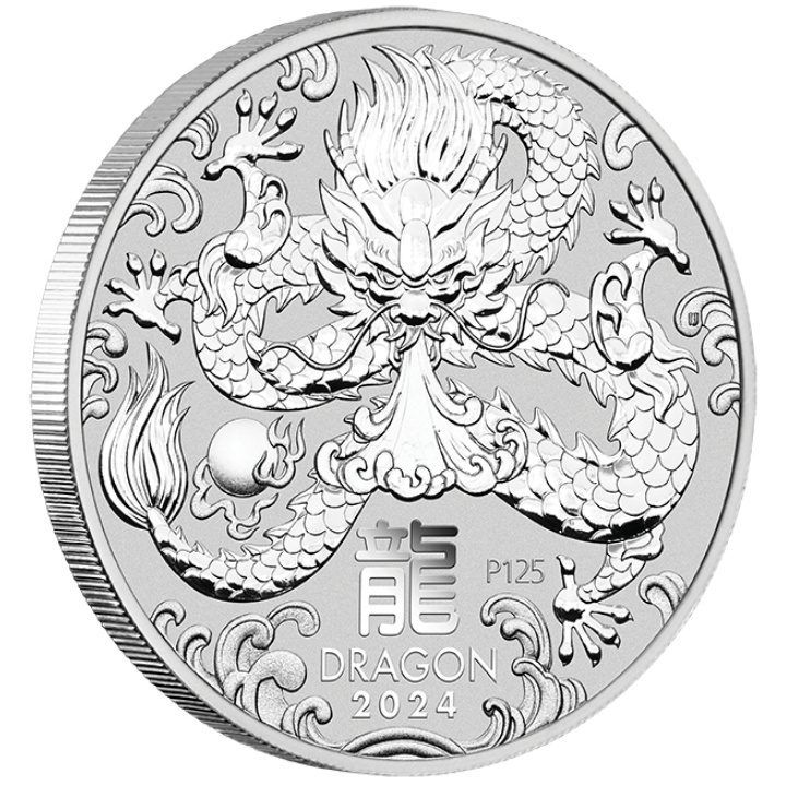 Perth Mint: Lunar III - Year of the Dragon 2 oz Silber 2024