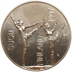 Finlande, 100 marks différentes années (titre Ag.925, 22 g)