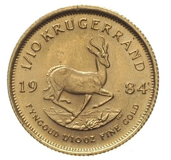 Krugerrand 1/10 oncia d'oro 1984