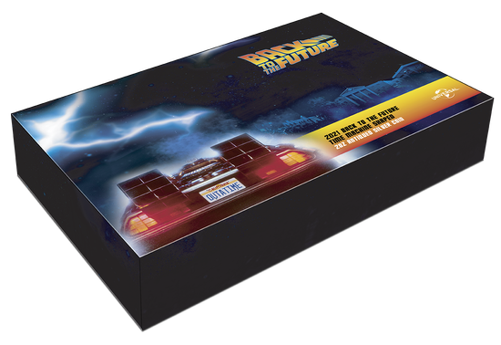 Niue: Návrat do budoucnosti – DeLorean Time Machine barevná 2 unce stříbra 2021 Antiqued Coin