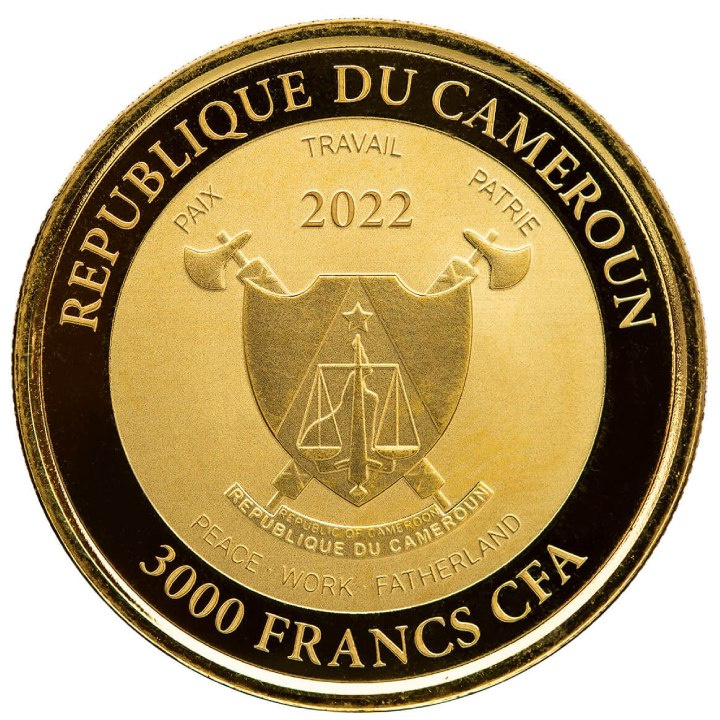 Cameroon: Mandrill 1 uncja Złota 2022 Proof