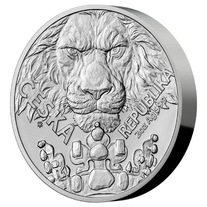 Niue: León Checo 2 oz Plata 2023
