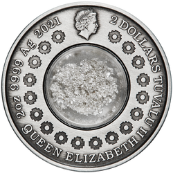 Tuvalu: Tears Of The Moon 2 uncje srebra 2021 Antique