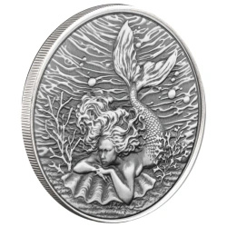 Silver Coin Mermaid Under the Sea 1 oz Silver 2026 Antiqued Coin