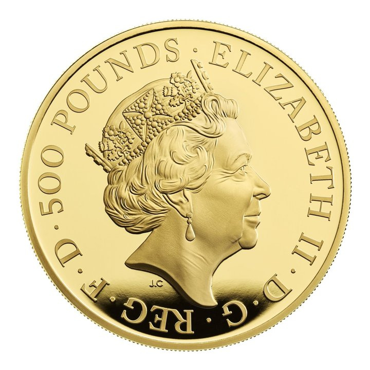 A Tudor-dinasztia királyi állatai: Beaufort yale-je 5 uncia arany 2023 Proof