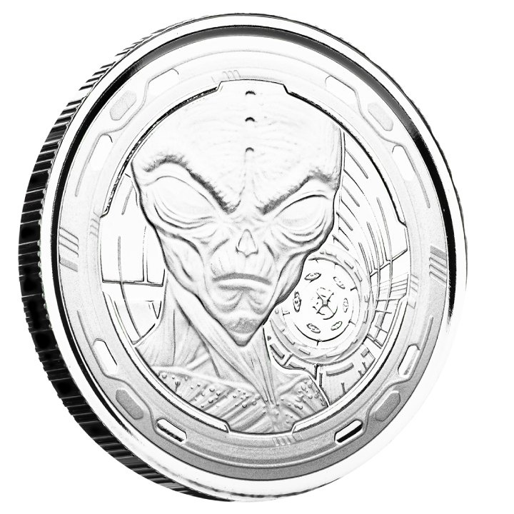 Ghana: Alien 1/2 oz Plata 2022 Prooflike