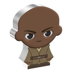 Niue : Star Wars – Mace Windu – pièce Chibi colorisée, 1 once d’argent, 2023, qualité Proof.