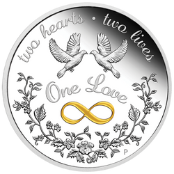 One Love barevná 1 unce stříbra 2022 Proof