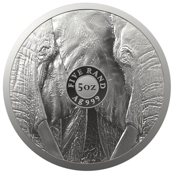 Big Five II: Elefante 5 oz Plata 2021 Proof