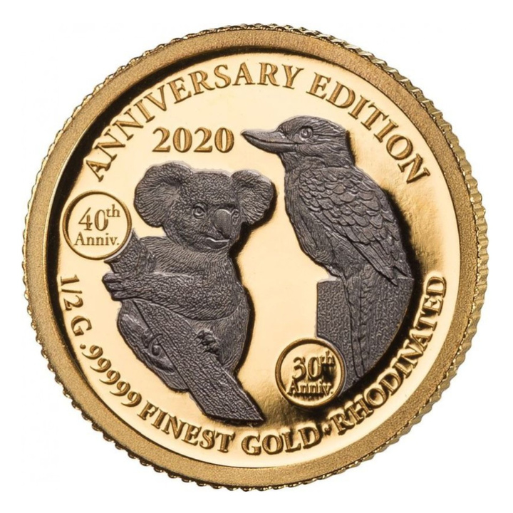 Africa: Set di 7 monete d'oro 0,5 g 2020 Proof Anniversary Edition