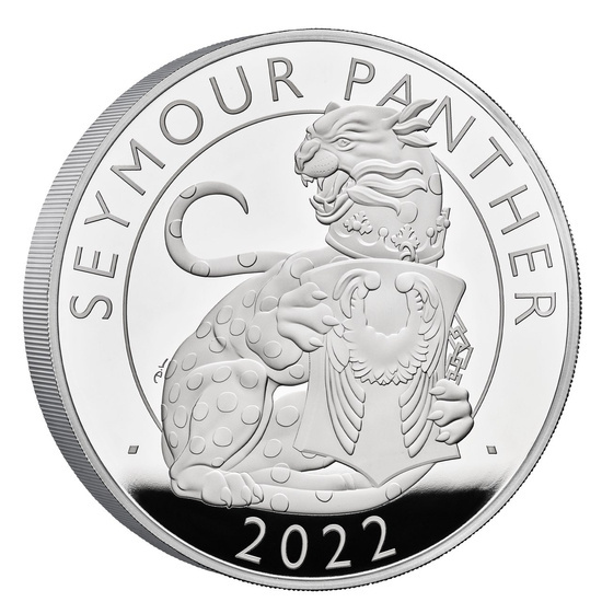The Royal Tudor Beasts: Seymour Panther 1000 grammi d'argento 2022 Proof