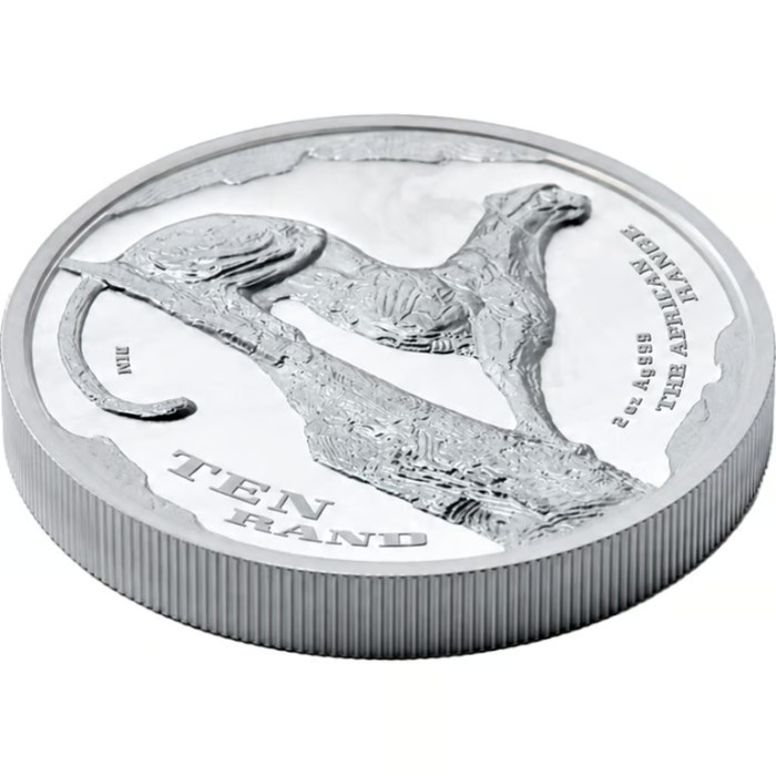Moneda de plata Guepardo 2 onzas de plata 2026 Proof High Relief